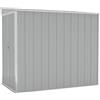 vidaXL Capanno Giardino a Parete Grigio 118x194x178 cm Acciaio Zincato