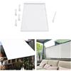AUWUUA Tenda da Sole per Esterno 1.4x2.4M Vele Ombreggianti Rettangolare Impermeabile Telo Parasole con Fune e Occhiellato Tenda a Vela per Giardino Balcone Piscina Terrazza, Bianco