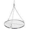 FEINZ Griglia in acciaio inox per barbecue a treppiede Ø 800 mm con catena - Griglia rotonda, altezza regolabile con manovella - Griglia girevole, braciere, falò, giardino esterno