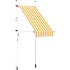 vidaXL Tenda da Sole Retrattile Manuale 100 cm Strisce Arancio Bianche