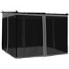 vidaXL Gazebo con Pareti in Rete Antracite 3x3 m in Acciaio, Gazebo da Esterno, Padiglione, pergola, Gazebo da Patio, Padiglione da Giardino