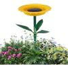 Vmiorzq Vasca da bagno per uccelli a forma di girasole, mangiatoia per uccelli a forma di girasole, ciotola da bagno per giardino, decorazione esterna per giardino, patio, cortile, osservazione della fauna
