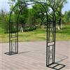 Poxvythb Traliccio per Rampicanti Arco per Rose - per Creare un Tunnel Spettacolare con Struttura Resistente e Facile da Montare per Piante Rampicanti(L260xW40xH230cm) Schwarz-A