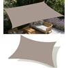 Flyace Vela Ombreggiante Impermeabile 1x2M Tenda da Sole per Esterno Vele Ombreggianti Rettangolare Telo Parasole con Anello D Corda Protezione UV Tenda a Vela per Giardino Balcone Terrazza Cachi