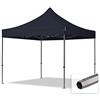 TOOLPORT 3x3m Gazebo Pieghevole, Premium Acciaio, Nero