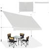 COSTWAY Tenda da Sole per Balcone, Tenda da Sole a Morsetto per Esterno, Regolabile in Altezza, Telaio Telescopico Senza Forare, Telo Resistente ai Raggi Solari (150 cm, Beige)