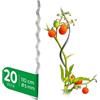Novatool 20 pezzi di bastoncini per pomodori da 110 cm x 5 mm Ø Supporto per rampicanti per pomodori e cetrioli Torre per pomodori Bastoncini per pomodori Bastoncini da 110 cm Aiuti per rampicanti