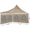 QUICK STAR - Tetto di Ricambio per Gazebo Sahara, 4 x 4 m e 2 pareti Laterali, 400 x 193 cm, Colore: Sabbia