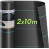 Dripex Telo Pacciamatura 2mx10m, 90g/m² Tessuto Anti Erbacce da Giardino, permeabile all'Acqua, Stabilizzazione UV, Telo Anti Erbacce per Erbacce da Giardino, Orto