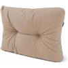 POKAR Cuscino-schienale Imbottito laterale 60x40cm per Divano da Giardino, fodere asportabile e lavabile, Spalliera per Bancali, Interno ed Esterno, DYI - fai da te, senza Pallet, beige