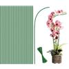WDZZHOT [36 pezzi] Pali per piante, bastoncini pieghevoli per piante, 45,7 cm, a stelo singolo, con lacci a torsione, pali da giardino per piante da interno ed esterno, piante in vaso, fiori orchidea peonia