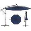 RELAX4LIFE Ombrellone da Giardino 3x3m con 40 Luci LED, Ombrellone da Balcone, Inclinazione Regolabile, Pannello Solare, per Patio, Cortile, Ristorante o Bar (Navy)