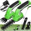 tectake® Forbici Tosasiepi 2 in 1 con Accessori, Ideale per Siepi e Prato, Barra Telescopica Regolabile, Batteria 7,2V, Blocco di Sicurezza, Tagliasiepi Telescopico - Verde