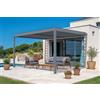 CAZEBOO Pergola Bioclimatica Addossata PIANA 388x298 cm (4x3 m - 12 m²) Alluminio Grigio Antracite - Lamelle Orientabili 0-110° Acciaio - Resistente Vento 70 km/h - Kit Completo con Manovella
