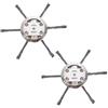 AGSYFFD 2 spazzole per decespugliatore, 150 mm, attacco universale per tosaerba a batteria, testa in filo annodato resistente, per rimuovere muschio da giardino, erbacce e ruggine (6 bracci metallici)