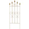 matches21 HOME & HOBBY Griglia per tralicci in ferro, 100 cm, robusto aiuto per arrampicata e traliccio decorativo per esterni balcone e giardino, recinzione ideale per rose, pomodori e piante rampicanti in effetto ruggine