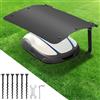 Daromigo Robot tosaerba, garage coperto robot tosaerba, resistente alle intemperie, 73x57x40 cm, metallo e plastica