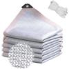 Generico Panno Ombreggiante in Alluminio Riflettente Telo Ombreggiante Auto,Rete Ombreggiante con occhielli,Tessuto Ombra Alluminio 99% per Giardino 2m 3.5m 5m 7m 8m 9.5m 10m(1x1m)