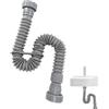 Nbbwwu Tubo di Scarico Flessibile, Kit di Scarico per lavello da Cucina,Kit di Sostituzione del Tubo del lavandino Resistente all'Usura sotto Il Kit Idraulico del lavandino - Kit Tubo Idraulico