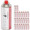 EVOCAMP 24x bombole di Gas butano 227g per fornello da Campeggio, riscaldatore a Gas, bruciatore di Erbacce, bombolette di Gas Campeggio Tipo MSF-1a, cartucce di Gas Campeggio a Pressione Universale