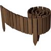 Garronda Rollborder Recinzione in legno flessibile 200 x 20 cm bordatura giardino bordura per aiuola staccionata in legno cordolo Decorazione da frutteti Palizzata GD-0149 Marrone Scuro