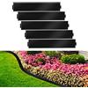 Sonnewelt Bordo per aiuole in metallo, zincato per aiuole, 5 m, 10 m, 15 m, 20 m, 25 m, 30 m, 35 m, 40 m, 45 m, 50 m, colore nero (lunghezza 5 m, altezza 15 cm)