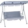 SUNNY STAR Dondolo 3 POSTI 170x113x154 Struttura in Acciaio Grigio