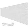 LIJIAO Frangivisto Balcono Schermi Divisori e Protettivi 100 x 600 cm Protezione UV Paravento per Balcone Copri Ringhiera Balcone con Fascetta per Recinzione, Giardino, Bianco
