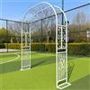 Wetsfgdg Pergolato da Giardino Arco per Rampicanti Decorativo per Cortile, Cancello d'Ingresso e Matrimoni-L220xW40xH230cm-Bianco-B