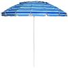 COSTWAY Ombrellone da Spiaggia 243 cm, Ombrellone Portabile da Esterno, Inclinazione Regolabile, con Borsa di Trasporto, Rivestimento Filtro Raggi UV, con Borsa di Trasporto (Blu navy)