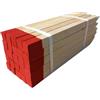 Ogrodzenia Wiklinowe 50 Paletti in Legno di Faggio 25x25 mm - Lunghezza 80 cm - Punta Verniciata Rossa - Paletti di Riferimento per Rilievi Geodetici e Segnalazione - Pali da Giardino e Recinzione Robusti