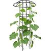 Krmoau Graticcio a Ombrello | Supporto Decorativo Verticale Antiruggine Stabile per Piante Rampicanti | Graticcio a Fungo con Cima Fiorita - Per Vite Rosa Clematide Ortaggi Pitaya Cetriolo Ortensie