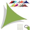 CANYUE Qualità Tessuto Oxford - Tenda A Vela Triangolare - Vela Ombreggiante Parasole Traspirante E Protezione Solare Raggi UV Per Esterno Giardino Terrazza (3X3X3 m,Verde)