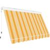 Megashopitalia Tenda da sole Cassonata a Caduta in Alluminio Balcone Finestra Soffitto o Parete con Bracci Telo Poliestere 280gr/MQ Impermeabile (GIALLO/BEIGE, L300xP250CM)
