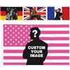 Generico Bandiera americana personalizzata, bandiere personalizzabili, Progetta la Tua Immagine, per Compleanni Vacanze Natale Soggiorni Camere da Letto, 2X3FT/2.5X4FT/3X5FT/4X6FT