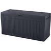 Keter Baule da Esterno Comfy, Grafite, capacità 270L, 117x45,57H cm