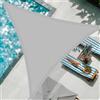 YAOYI Tenda parasole, 1 x 1 x 1 m, triangolare, traspirante, in HDPE, per esterni, blocco UV 95%, per giardino, patio, cortile, feste, con corda, grigio (realizziamo dimensioni personalizzate)