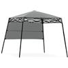 RELAX4LIFE Gazebo Pieghevole da Giardino, Gazebo Esterno Impermeabile e Resistente, Altezza Regolabile, Tenda per Fiere, Mercato, Campeggio (2,1x2,1x2,1M, Grigio)