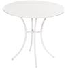 Emu Pigalle 906, Tavolo tondo, Ø 80 cm, in acciaio verniciato a polvere, Bianco Opaco (Cod 23)