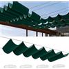 Flyace Vela Ombreggiante a Onda Retrattile 0.6x4M Impermeabile Tenda da Sole per Esterno Antivento Telo Parasole con Occhielli Tenda a Vela Parasole per Serre Terrazze Giardino Balcone Verde scuro