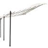 Milani Home - pergola da giardino Pegasus, addossata, 3 x 4 m, in acciaio con telo in poliestere, antracite