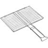 Marvin Graticola Griglia Accessori Rettangolare Camino Brace Barbecue da Campeggio Balcone Giardino Esterno Carbonella Doppia con Piedini Manici Acciaio Cromato Alimenti Hamburger (27x37)