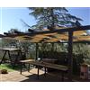 TENDAGGIMANIA Fascia Ombreggiante per Pergola Gazebo e Coperture in PVC Oscurante 750 gr/mq - Piattine per il fissaggio incluse - Fascia per Pergola Misura 50 CM X 300 CM - Colore Avorio