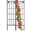 Relaxdays Griglia per Rampicanti, Set da 2 Pannelli, Sostegno per Fiori e Piante, in Acciaio, HxL 182 x 51 cm, Marrone