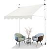 AXT SHADE Tenda da Sole a Bracci Avvolgibile Manovella per Balconi con Regolabile in Altezza, Senza Forare, Protezione UV e Impermeabile Adatto per Balcone Giardino Esterno-250cm Beige