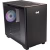 IN WIN A3 Case PC MicroATX Nero con Ventola ARGB Integrata per Gaming