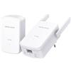 Mercusys Powerline WLAN MP510 KIT, 1000 Mbit/s HomePlug AV2, 300 Mbit/s WLAN, porta Gigabit, Plug & Play