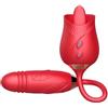 Generico Rose Delight - Vibratore per esperienze sensoriali intense - 10 modalità di leccata e suzione, silicone medico, impermeabile