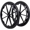 XQJLBZA Ruote Posteriori per Sedie a Rotelle da 20-22-24 Pollici, Pneumatico Antiscivolo Solido Non Gonfiabile, Ruota Formata Integralmente con Cuscinetti da 12 mm (1 Set di 2)(51cm/20in)