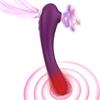 penicela Giocattolo sessuale con curve flessibili del vibratore del clitoride per coppie o gioco da solista e stimolazione del punto G,10 aspirazioni e 10 vibrazioni,giocattolo sessuale riscaldante in silicone